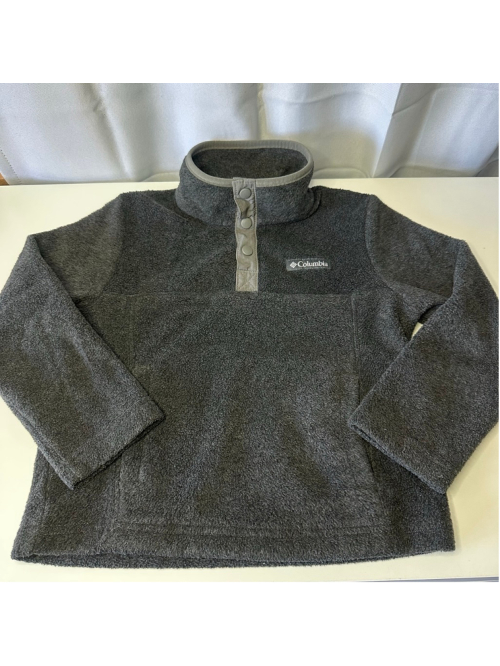 Boys Columbia Gray Fleece Pullover Sweatshirt XS